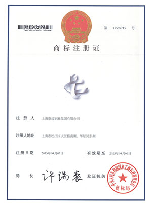 Trademark registration certificate 12539715